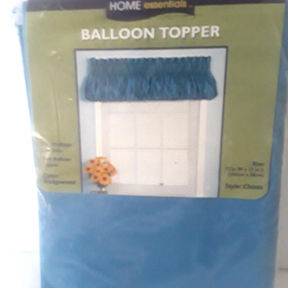 Vintage Kmart Balloon Topper Window Valance Wedgewood 72' Inch W x 15' Inch L